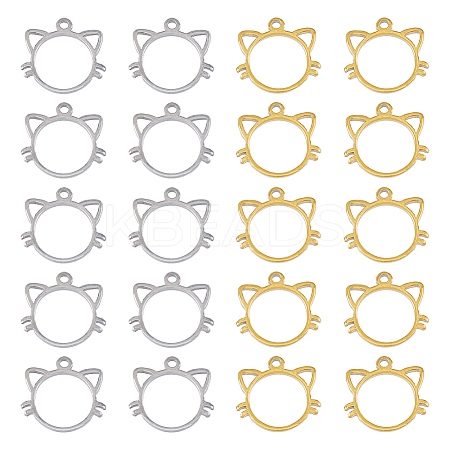 DICOSMETIC 20Pcs 2 Colors 304 Stainless Steel Charms STAS-DC0013-73-1