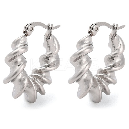 Non-Tarnish 304 Stainless Steel Hoop Earrings EJEW-K259-08P-1