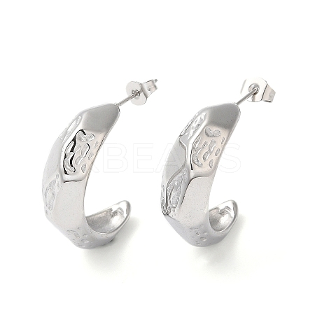 Non-Tarnish 304 Stainless Steel Arch Stud Earrings EJEW-K244-45P-1