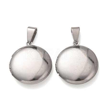 316 Stainless Steel Locket Pendants STAS-K321-11B-P-1