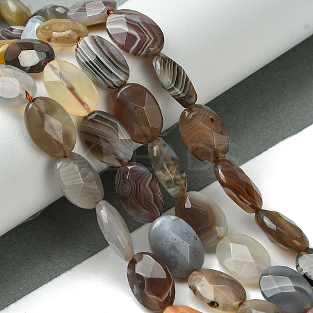 Natural Botswana Agate Beads Strands G-H004-B02-03-1