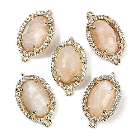 Natural Moonstone Faceted Oval Links G-B126-07G-12-1