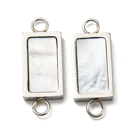 304 Stainless Steel Shell Connector Charms STAS-L022-012P-1