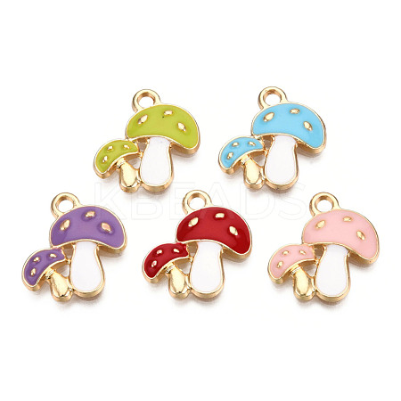 Autumn Theme Alloy Enamel Pendants ENAM-T009-46-RS-1