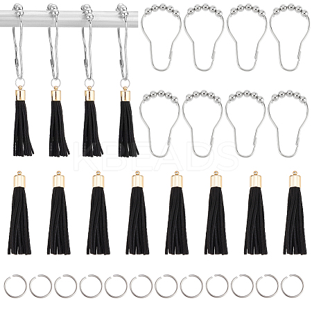 Iron Shower Curtain Rings Pendant Decoration DIY-PH0009-44-1