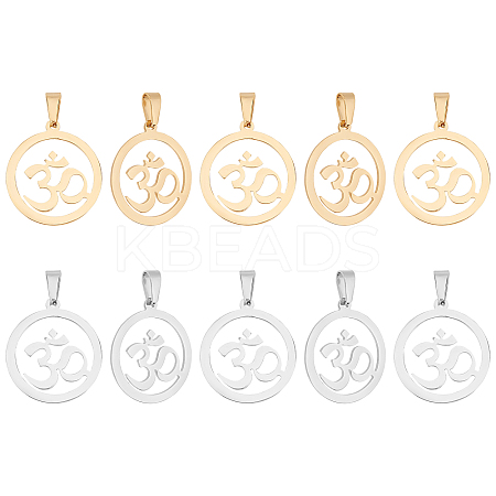 Yoga 304 Stainless Steel Pendants STAS-UN0013-51-1