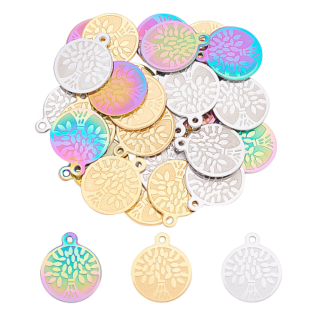PVD Vacuum Plating 304 Stainless Steel Charms STAS-UN0012-97-1