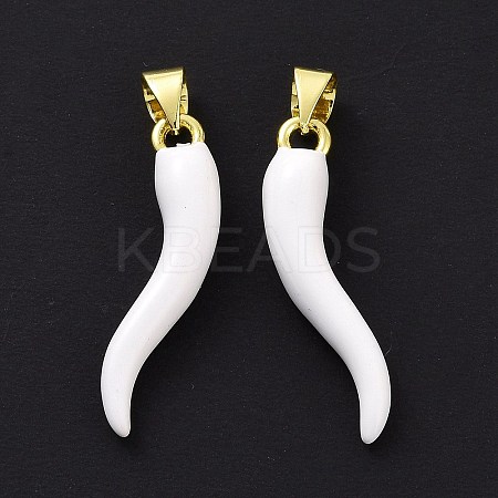 Rack Plating Brass Enamel Charms KK-C008-19G-03-1