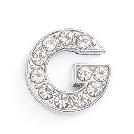Alloy Slide Charms LS-ALRI-WH0005-09G-P-1