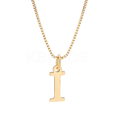 1pc 304 Stainless Steel Letter Pendant Necklaces NJEW-LP0001-38I-G-1