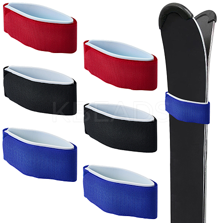 6Pcs 3 Colors EVA with Nylon Snowboard Straps FIND-CN0002-27-1