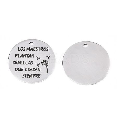 Non-Tarnish 201 Stainless Steel Pendants LS-STAS-T064-38P-31-1