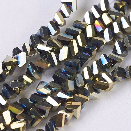 Electroplate Glass Beads Strands EGLA-J145-4mm-FP03-1