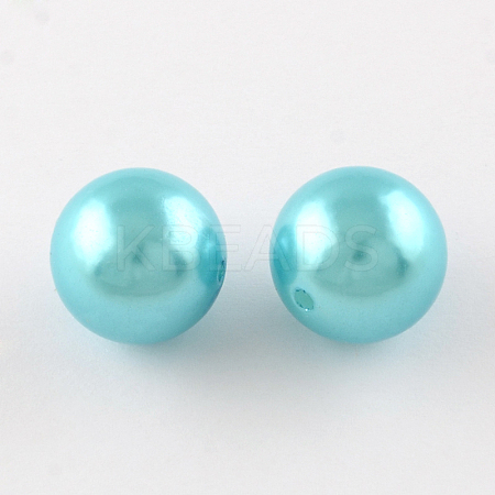Round ABS Plastic Imitation Pearl Beads OACR-R053-17-1