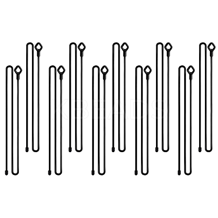 10Pcs Reusable Silicone Cable Tie AJEW-DR0001-81-1