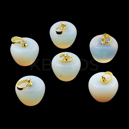 Opalite Teacher Apple Charms G-Z022-02A-G-1