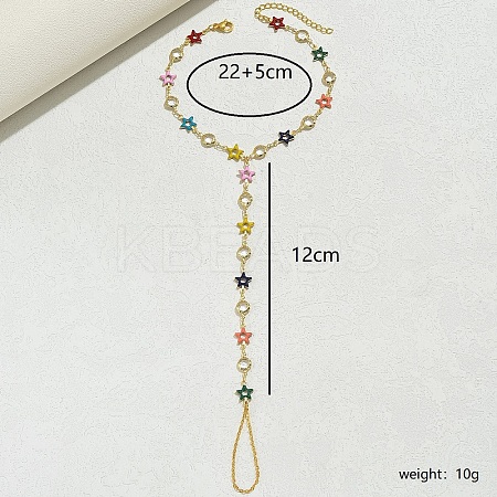 Bohemian Beach Brass Star Charm Ankletss Toe Ring for Women XL5974-1-1