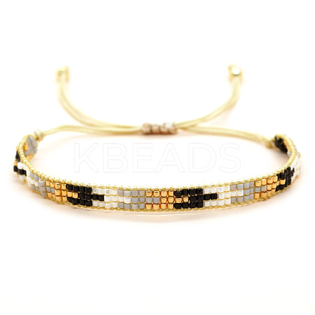Colorful Glass Seed Bead Braided Bracelets for Women QJ1437-1-1