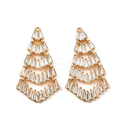 Brass Micro Pave Cubic Zirconia Pendants KK-F901-01D-G-1