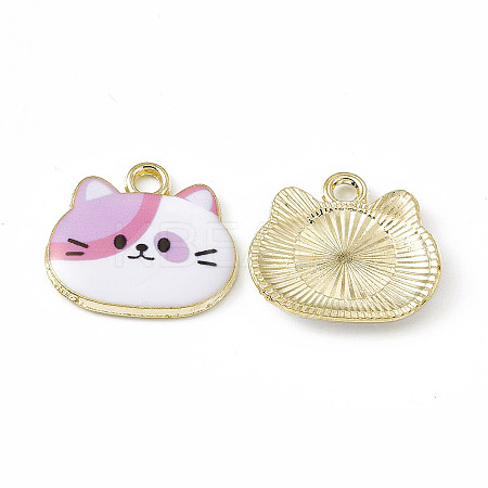 Painted Alloy Pendants PALLOY-P288-02G-04-1