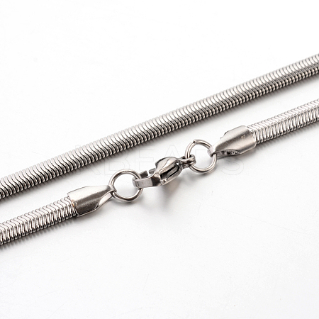 Tarnish Resistant 304 Stainless Steel Snake Chain Necklaces LS-STAS-M174-006P-1