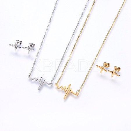 304 Stainless Steel Jewelry Sets SJEW-O090-01-1