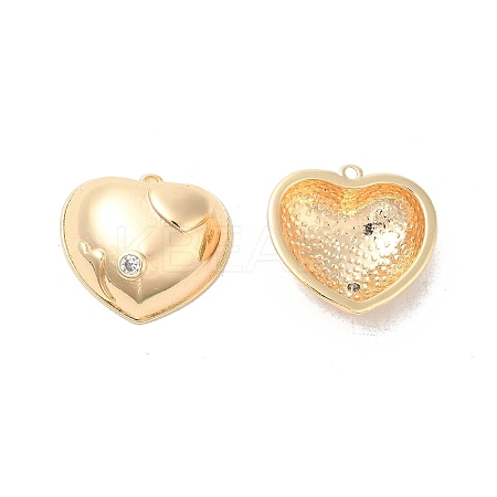 Brass & Cubic Zirconia Pendants KK-Q773-19G-1