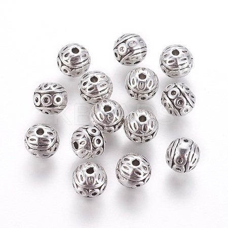 Tibetan Style Zinc Alloy Beads PALLOY-L230-01AS-RS-1