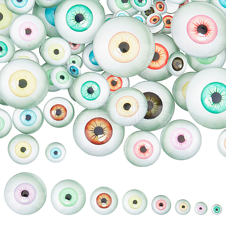 200Pcs 8 Styles Glass Craft Eyes Cabochons DIY-GO0001-86-1