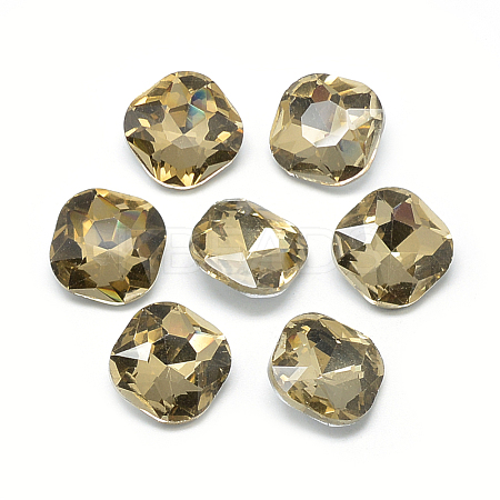 Pointed Back Glass Rhinestone Cabochons RGLA-T032-10x10mm-08-1