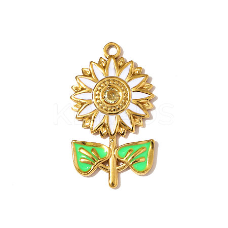 304 Stainless Steel Enamel Pendants STAS-OY008-54G-1