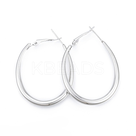 Tarnish Resistant 201 Stainless Steel Teardrop Hoop Earrings for Women EJEW-N052-03C-01-1