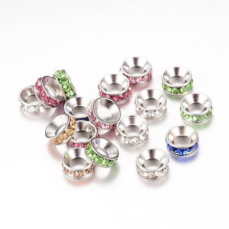 Rhinestone Spacer Beads RB-S043-8mm-P-1