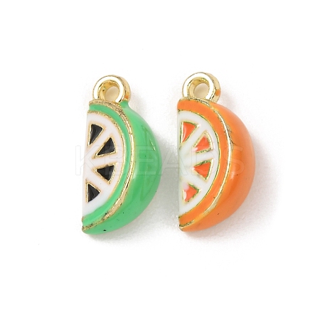 Fruit Alloy Enamel Pendants ENAM-F161-01B-1