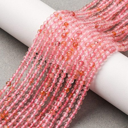 Natural Strawberry Quartz Beads Strands G-C226-B04-3mm-1