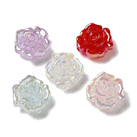 Transparent & Crackle Acrylic Beads MACR-G064-04-1