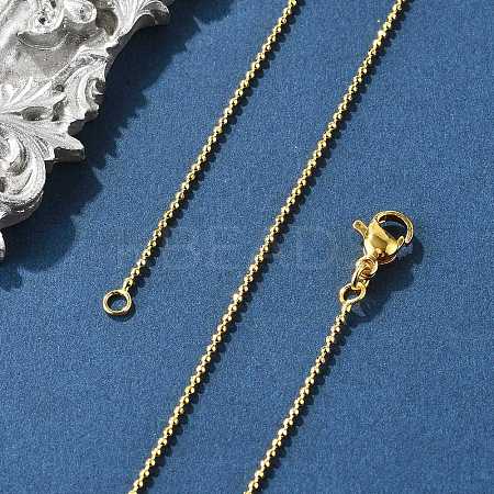 Brass Ball Chain Necklaces X-MAK-L009-06G-1