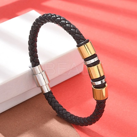 Braided Microfiber Leather Cord Bracelets BJEW-Q010-02A-1