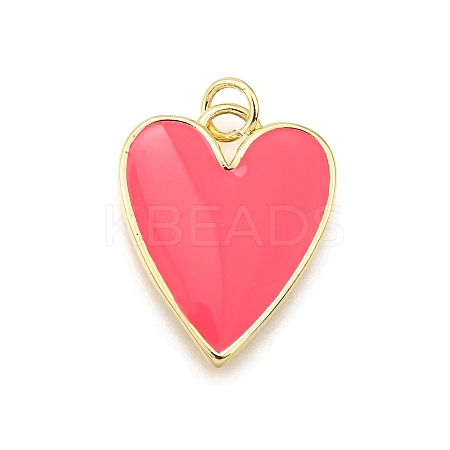 Brass Enamel Pendants KK-K401-14G-08-1