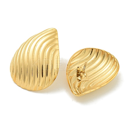 Ion Plating(IP) 304 Stainless Steel Studs Earrings EJEW-G400-33G-1
