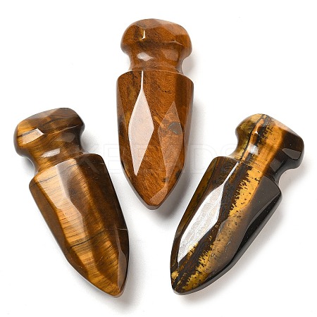 Natural Tiger Eye Craved Sword Model Ornament DJEW-C019-02A-1