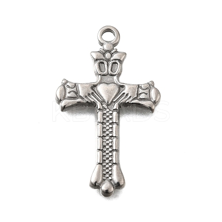 304 Stainless Steel Pendants STAS-Q362-06B-P-1