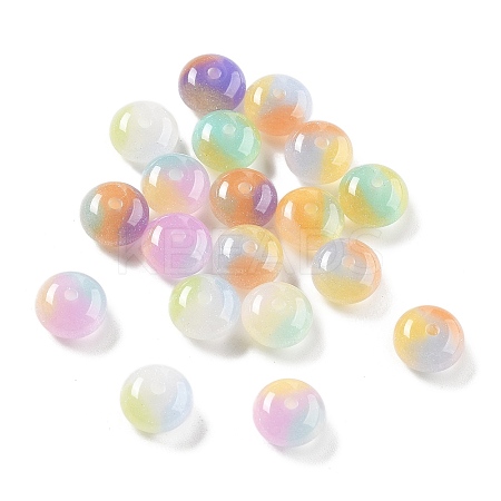 Two Tone Transparent Resin Beads RESI-S013-01B-1