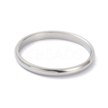 Non-Tarnish 2mm Polished Plain Dome Finger Ring for Girl Women RJEW-C012-05B-P-1