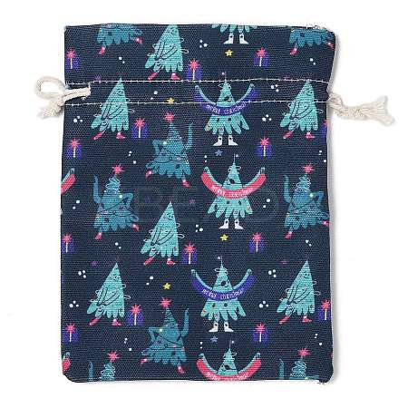 Christmas Theme Cloth Printed Storage Bags LS-ABAG-F010-02C-05-1