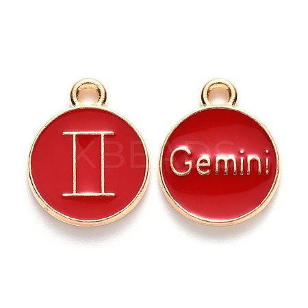 Alloy Enamel Pendants X-ENAM-S124-01A-07I-1