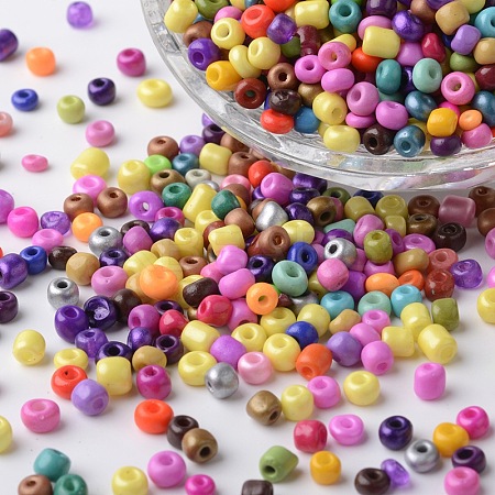 6/0 Round Glass Seed Beads SEED-P002-15-1