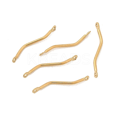 304 Stainless Steel Wavy Bar Links Connector Charms STAS-A134-01M-G-1