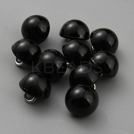 1-Hole Plastic Imitation Pearls Shank Buttons BUTT-WH0028-75C-1