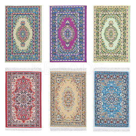 6Pcs 6 Styles Mini Cloth Turkey-Persia Carpet DIY-OC0012-26-1